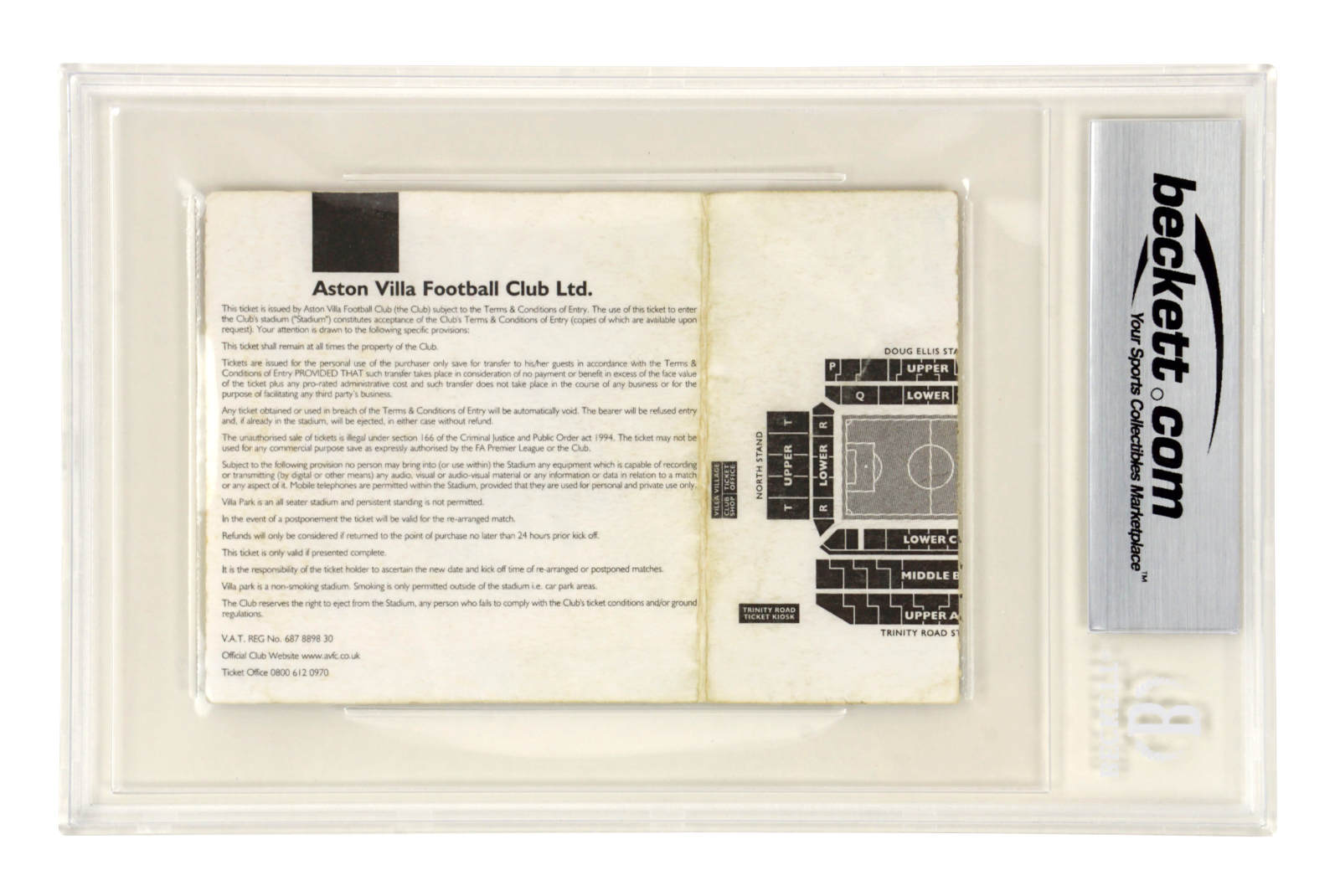Fernando Torres Signed 2007 Liverpool EPL Debut Match Ticket Inscribed – BGS 3
